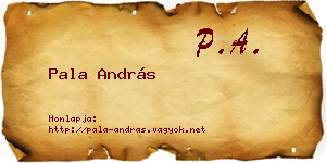 Pala András névjegykártya